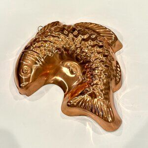 Vintage Tagus Portugal Copper Fish Mold Kitchen Decor Wall Hanging Jelly Mold